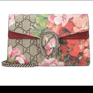 ❤️ GUCCI GG Blooms canvas dionysus chain super mini handbag
